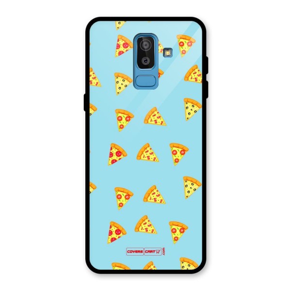 Cute Slices of Pizza Glass Back Case for Galaxy J8