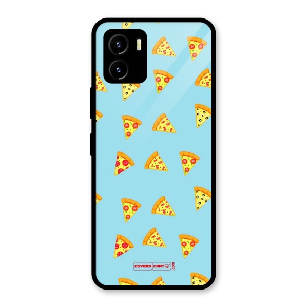 Cute Slices of Pizza Glass Back Case for Vivo Y15s