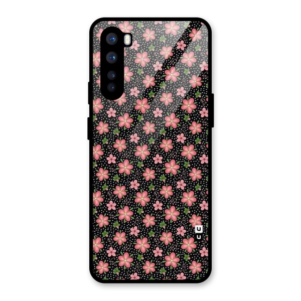 Cute Tiny Flowers Glass Back Case for OnePlus Nord