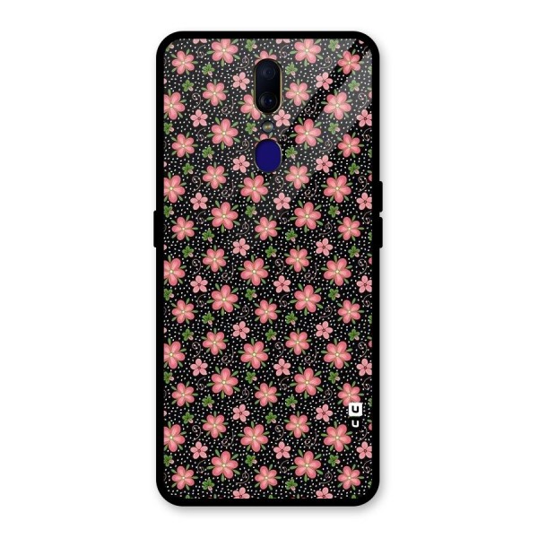 Cute Tiny Flowers Glass Back Case for Oppo F11