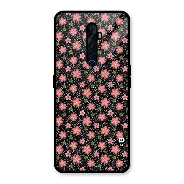 Cute Tiny Flowers Glass Back Case for Oppo Reno2 Z