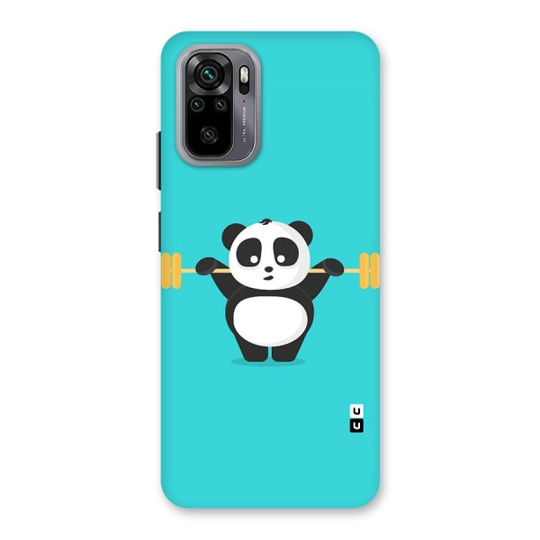 Cute Weightlifting Panda Back Case for Redmi Note 10