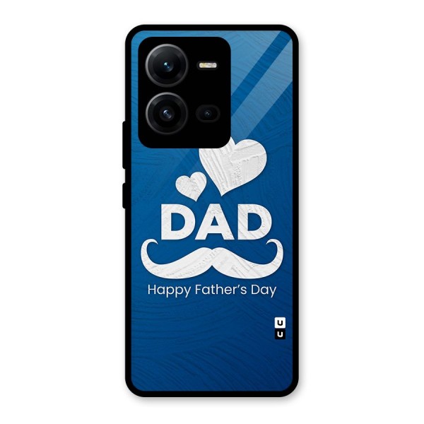 Dad Happy Fathers Day Glass Back Case for Vivo V25