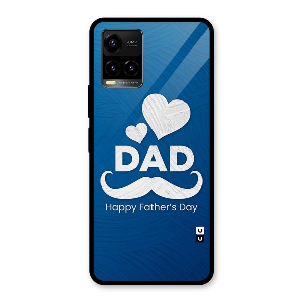 Dad Happy Fathers Day Glass Back Case for Vivo Y33s