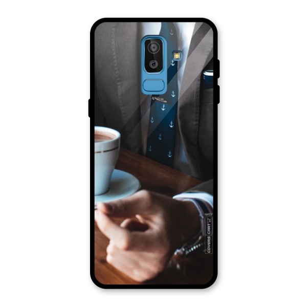 Dapper Suit Glass Back Case for Galaxy J8