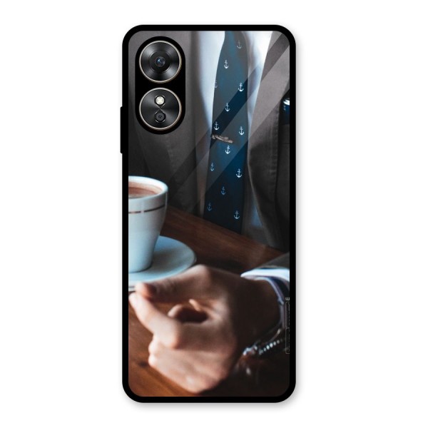 Dapper Suit Glass Back Case for Oppo A17