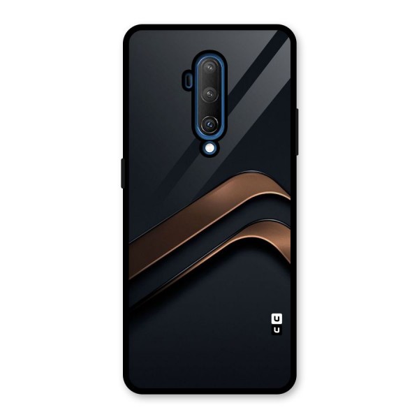 Dark Gold Stripes Glass Back Case for OnePlus 7T Pro