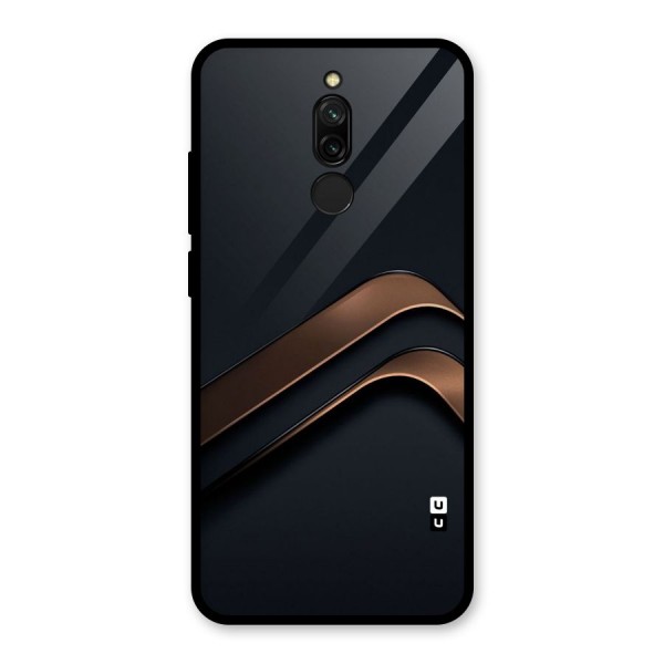 Dark Gold Stripes Glass Back Case for Redmi 8