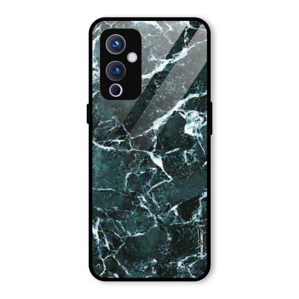 Dark Green Marble Glass Back Case for OnePlus 9