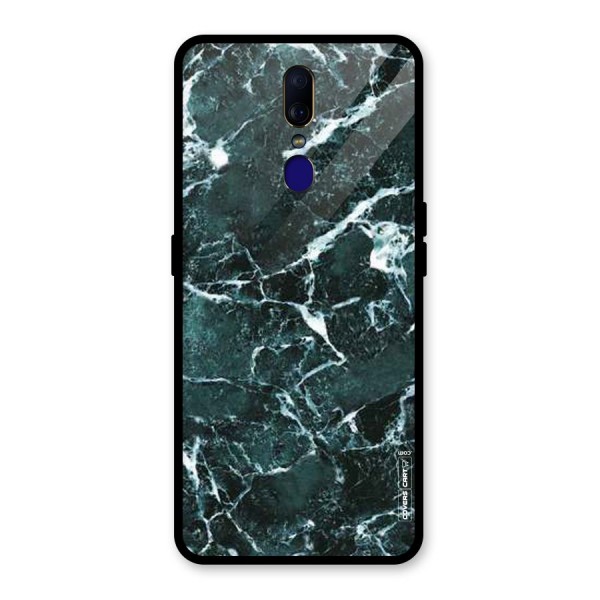 Dark Green Marble Glass Back Case for Oppo F11