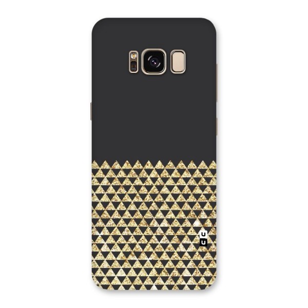 Dark Grey Golden Triangles Back Case for Galaxy S8