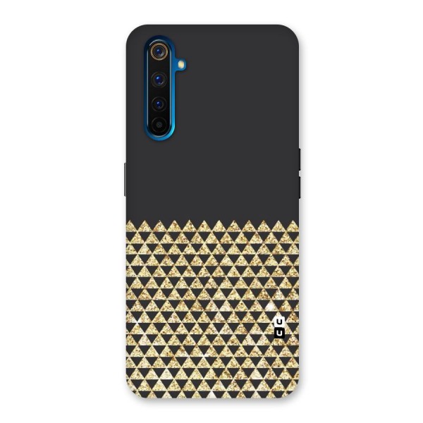 Dark Grey Golden Triangles Back Case for Realme 6 Pro