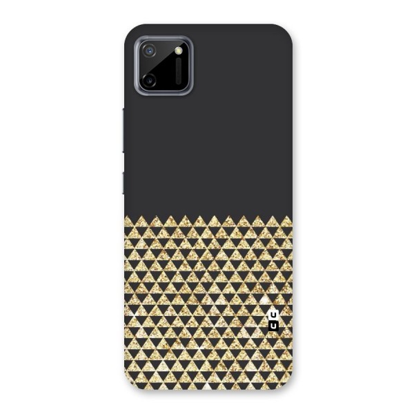 Dark Grey Golden Triangles Back Case for Realme C11