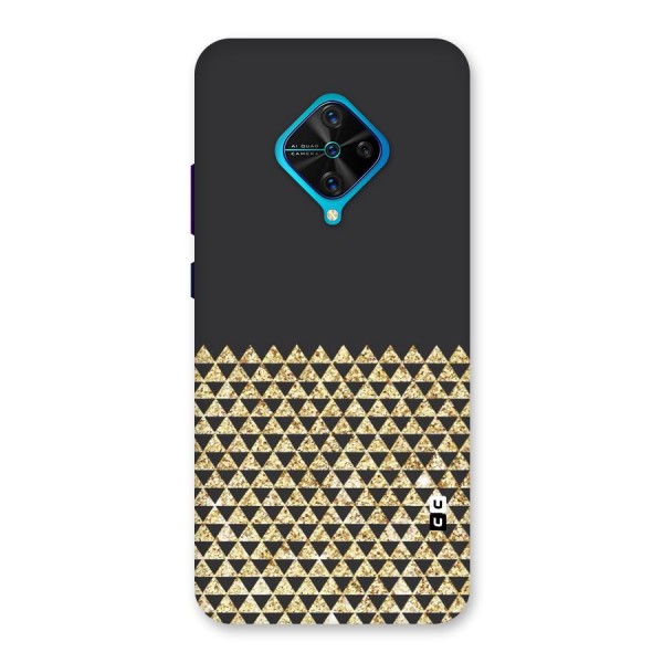 Dark Grey Golden Triangles Back Case for Vivo S1 Pro