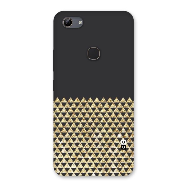 Dark Grey Golden Triangles Back Case for Vivo Y81