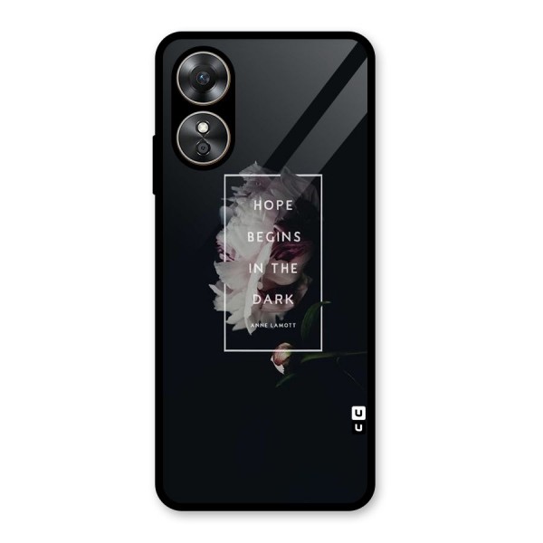 Dark Hope Glass Back Case for Oppo A17