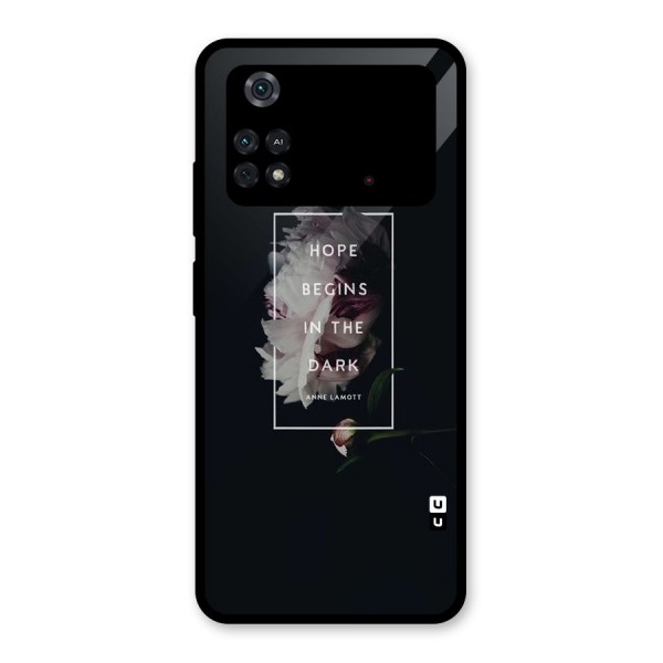 Dark Hope Glass Back Case for Poco M4 Pro 4G