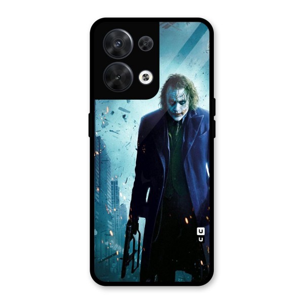 Dark Knight Joker Glass Back Case for Oppo Reno8 5G