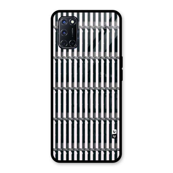 Dark Lines Pattern Glass Back Case for Oppo A52