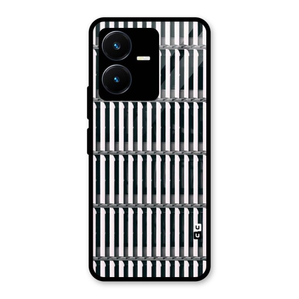 Dark Lines Pattern Glass Back Case for Vivo Y22