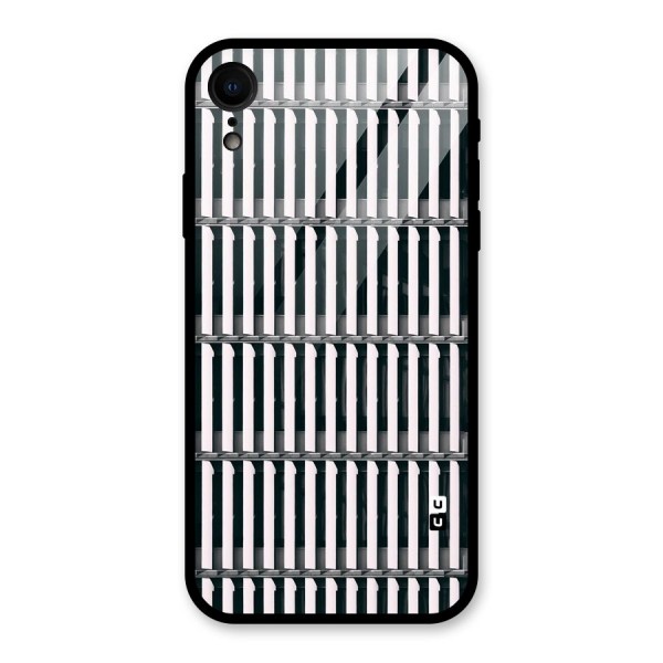 Dark Lines Pattern Glass Back Case for XR