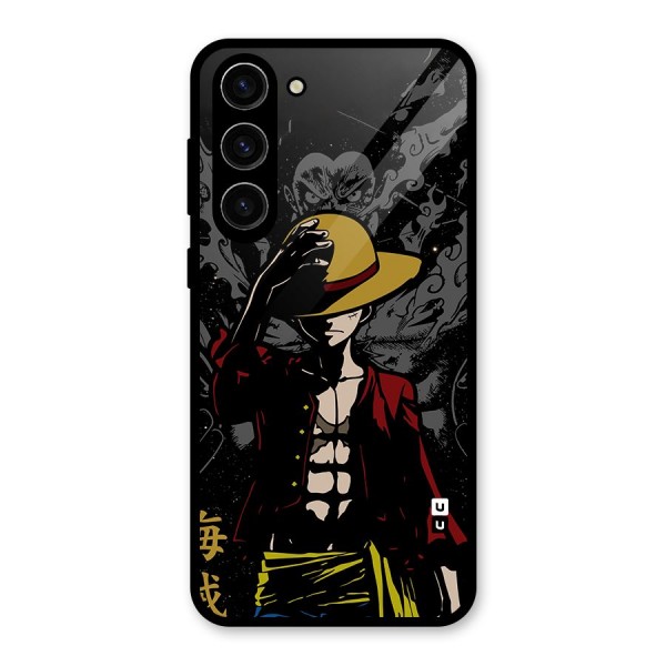 Dark Luffy Art Glass Back Case for Galaxy S23 Plus