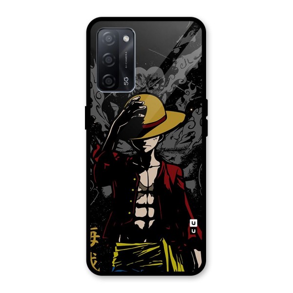 Dark Luffy Art Glass Back Case for Oppo A53s 5G