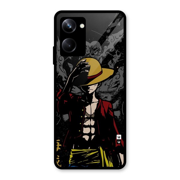 Dark Luffy Art Glass Back Case for Realme 10 Pro