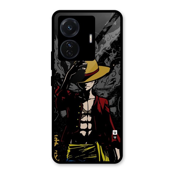 Dark Luffy Art Glass Back Case for Vivo T1 Pro