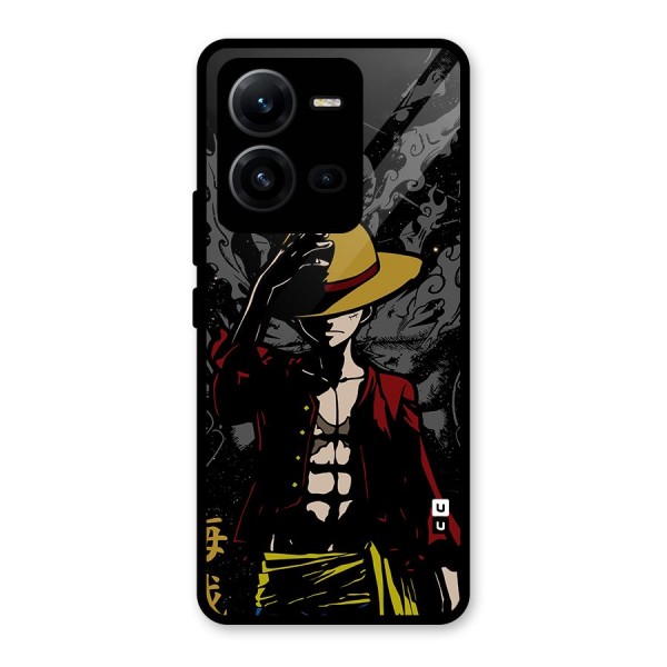 Dark Luffy Art Glass Back Case for Vivo V25