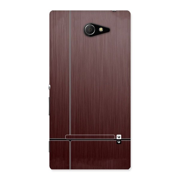 Dark Maroon Classic Design Back Case for Sony Xperia M2