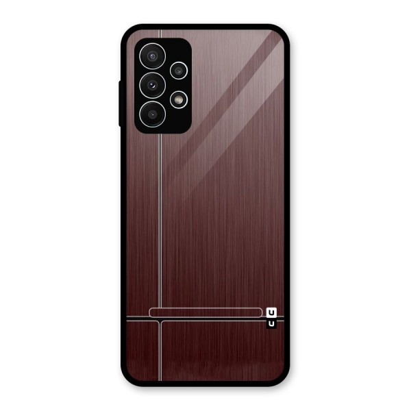 Dark Maroon Classic Design Glass Back Case for Galaxy A23