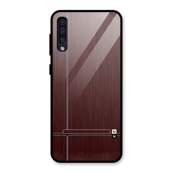 Dark Maroon Classic Design Glass Back Case for Galaxy A50s