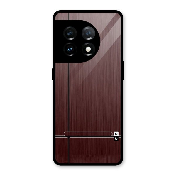 Dark Maroon Classic Design Glass Back Case for OnePlus 11