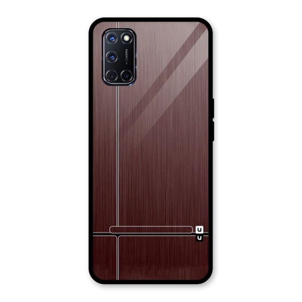 Dark Maroon Classic Design Glass Back Case for Oppo A52