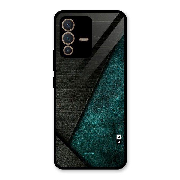 Dark Olive Green Glass Back Case for Vivo V23 5G