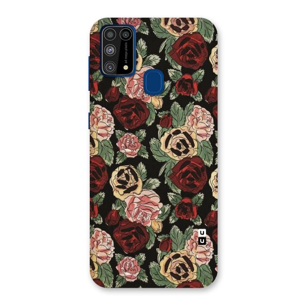 Dark Pastel Flowers Back Case for Galaxy M31