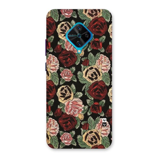 Dark Pastel Flowers Back Case for Vivo S1 Pro