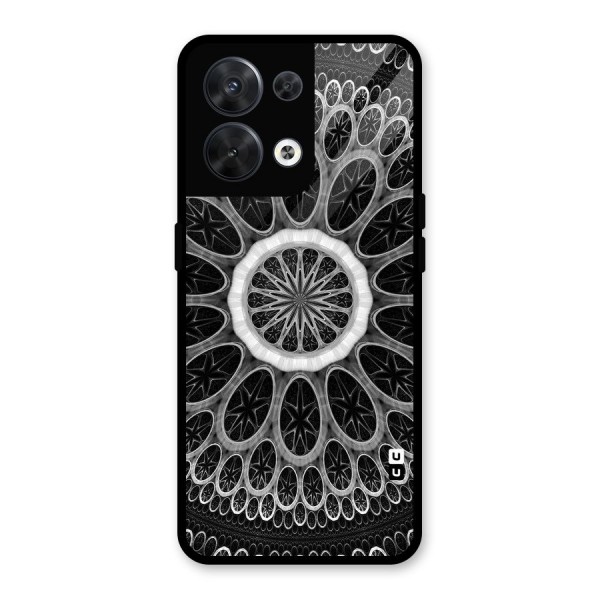 Dark Pattern Art Glass Back Case for Oppo Reno8 5G