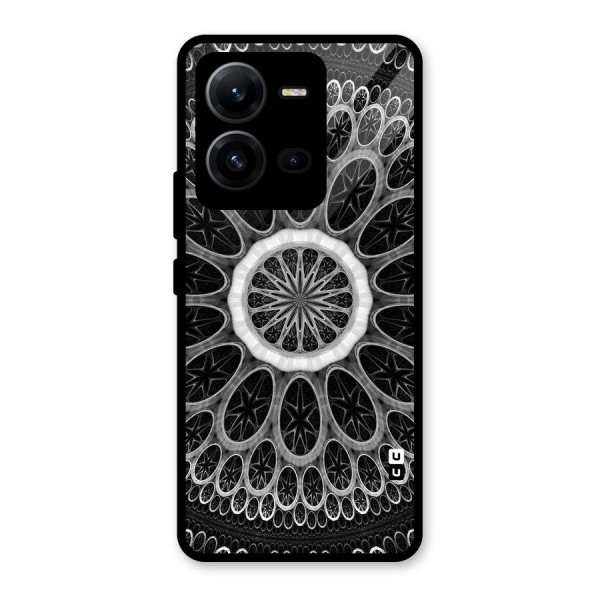 Dark Pattern Art Glass Back Case for Vivo V25