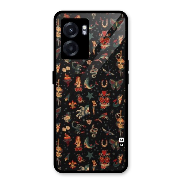 Dark Pattern Glass Back Case for Oppo K10 (5G)