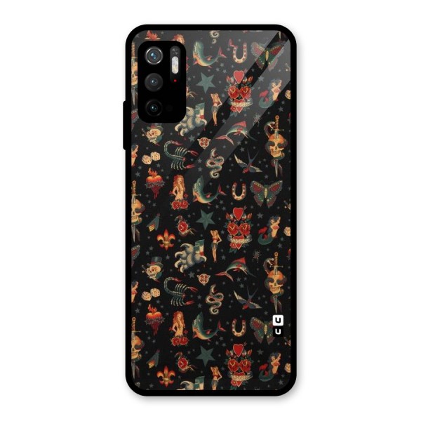 Dark Pattern Glass Back Case for Poco M3 Pro 5G