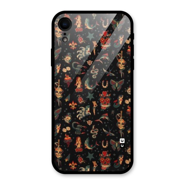 Dark Pattern Glass Back Case for XR