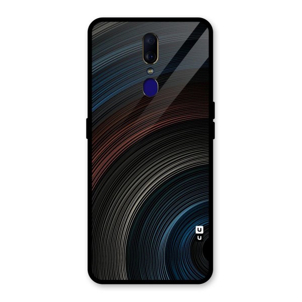 Dark Shade Swirls Glass Back Case for Oppo F11