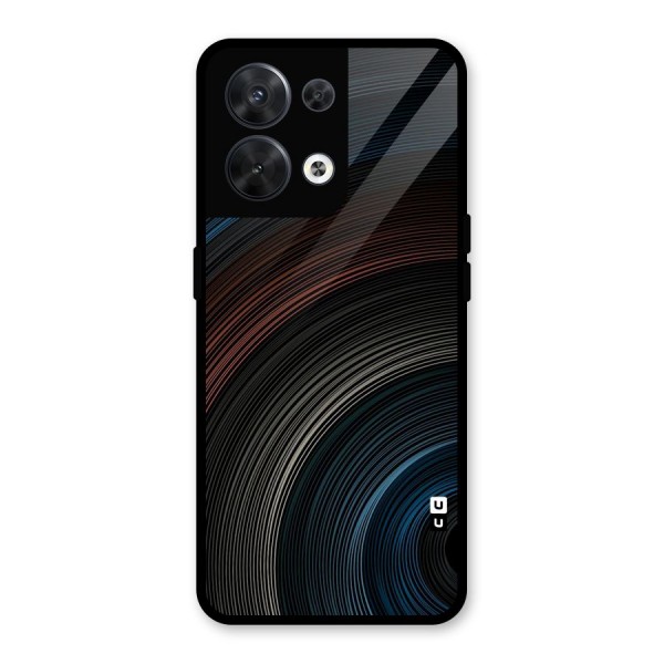 Dark Shade Swirls Glass Back Case for Oppo Reno8 5G