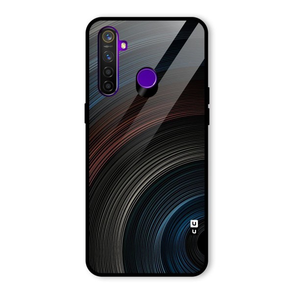 Dark Shade Swirls Glass Back Case for Realme 5 Pro