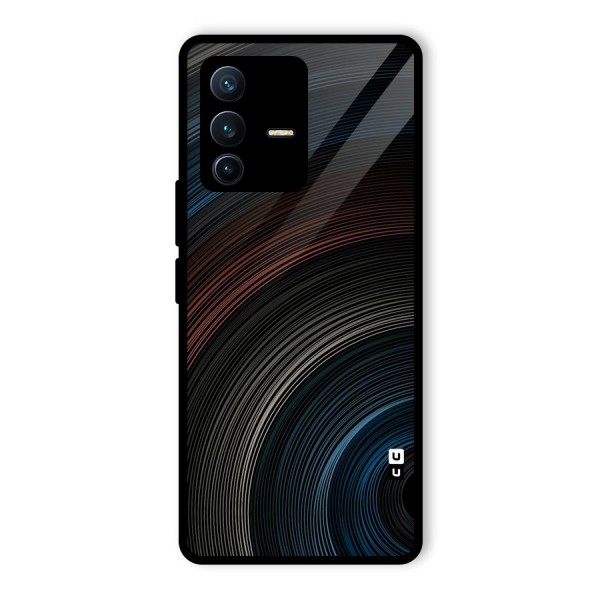 Dark Shade Swirls Glass Back Case for Vivo V23 Pro