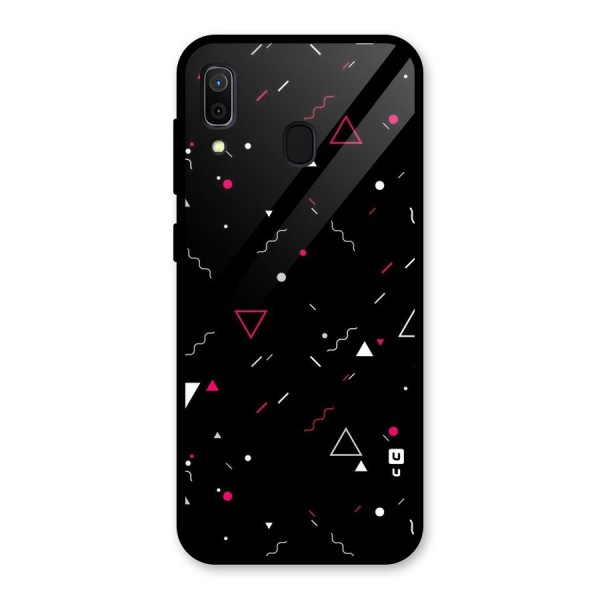 Dark Shapes Design Glass Back Case for Galaxy A30