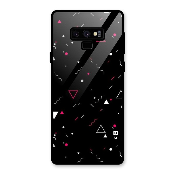 Dark Shapes Design Glass Back Case for Galaxy Note 9