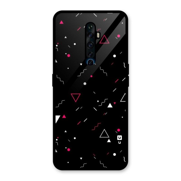 Dark Shapes Design Glass Back Case for Oppo Reno2 Z